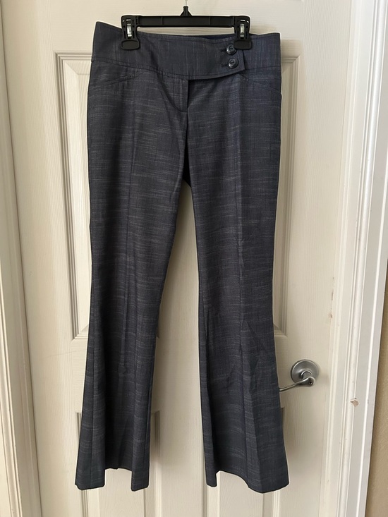 The Limited Pants - The Limited Charcoal Wide-Leg Dress Pants with Asymmetrical Button Waist